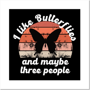 i like butterflies and maybe three people Posters and Art